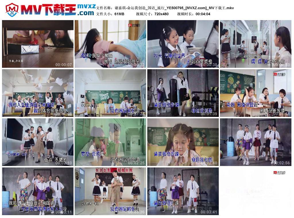 谢嘉琪-命运我创造_国语_流行_YE500795